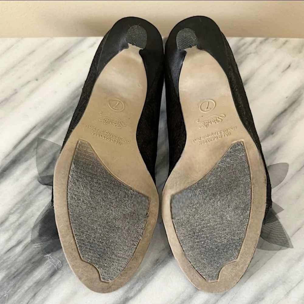 Vintage Tulle and Rhinestone Lace Heels